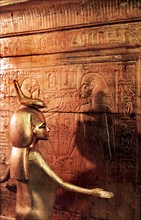 The goddess Nephthys guarding the canopic shrine of Tutankhamun