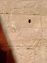 Relief showing Tutankhamun censing, from a series in the Luxor temple