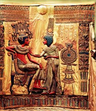 Detail of the throne of Tutankhamun