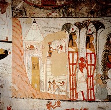 A painting from the tomb of Amenemonet (no