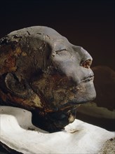 The mummified head of Nebera, chief of the royal stables of Tuthmose III