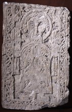 Early Christian stela depicting a saint