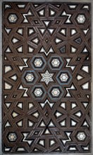 Geometric pattern from a wooden door