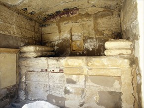 The extensive complex of burial chambers at Kom el Shuqafa