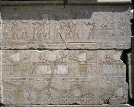 Relief on the southern outside facade of the naos of Philip Arrhidaeus, Karnak