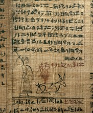 A fragment of a funerary papyrus of Kahapa with a text from the Book of the Dead written in hieratic script