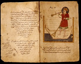 Miniature from a Mamluk copy of the Automata of al Jaziri or the Book of Knowledge of Mechanical Devices
