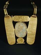 Winged scarab pectoral chain, from the tomb of Psusennes I