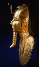 Gold funerary mask from the burial of Psusennes I