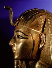 Gold funerary mask from the burial of Psusennes I