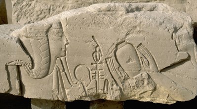 Amarna style reliefs from the time of Amenhotep IV (better known as Akhenaten) depicting a youth with the distinctive side lock hairstyle