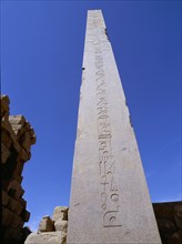 View of the south, broken obelisk of Hatshepsut