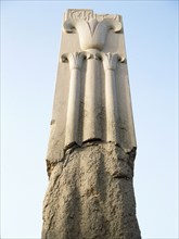 One of the two pillars erected by Tuthmosis III