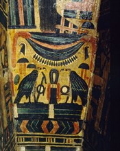 Detail of interior of a coffin