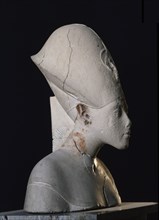 A bust of Amenhotep IV ( Akhenaton ) wearing the blue crown or khepresh Country of Origin: Egypt