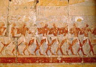 Painted relief from the temple of Queen Hatshepsut
