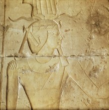 A sculpture in relief from the temple of Queen Hatshepsut at Deir el Bahri