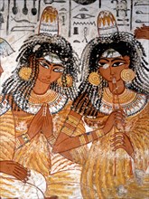 A detal of part of a banquet scene from the tomb of Nebamun