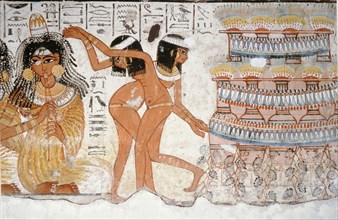 Part of a banquet scene from the tomb of Nebamun