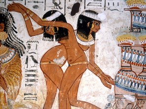 Part of a banquet scene from the tomb of Nebamun
