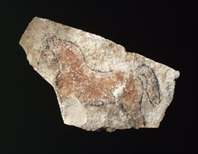 An artists practice sketch of a horse, found at Deir el Medina