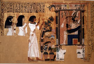 Detail from the funerary papyrus of Nebqed