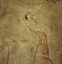 Old Kingdom relief of a ram headed deity