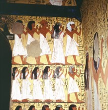 A detail of a painting in the tomb of Pashedu, the royal tomb builder