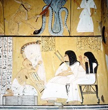 A detail of a painting in the tomb of Inherkha