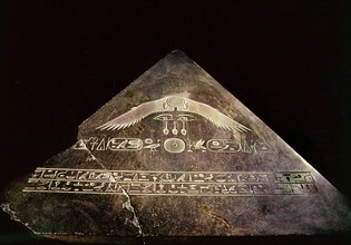 The capstone of the first pyramid of the 12th Dynasty king Amenemhat III