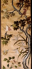 A detail of an embroidered sleeve ribbon believed to have belonged to the Empress Dowager Tzu hsi Country of Origin: China