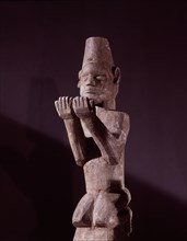 Soapstone figures, known as Ntadi, were placed on the graves of important people in the Kongo kingdom, probably from the 18th C