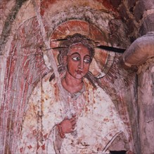 An angel on the door of the Debra Berhan (Abbey of Light)