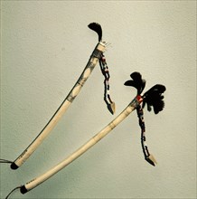 The initiation of boys into manhood was one of the functions of the Kuksu cult, a ritual that might involve the piercing of ears so that ornaments such as these could be hung from them