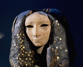 Head of a female statue, possibly a princess