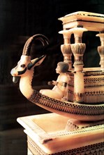 Basin with a boat from the tomb of Tutankhamun
