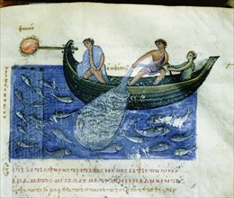 A miniature from a manuscript of the Cynegetica of the Pseudo Oppian, cod