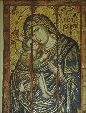 An icon of the Virgin and Child known as the Glykophilousa or sweetly embracing type