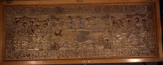 A great work of Byzantine textile art, the Epitaphios of Thessaloniki which was used in the service of the Eucharist