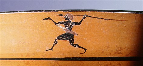 Attic black figure lip cup, attributed to the Centaur Painter