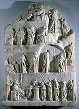 An allegorical representation of The Apotheosis of Homer, signed by a sculptor from Priene, a Greek town in Asia Minor