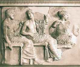 Detail from the eastern frieze of the Parthenon showing part of the Assemlby of the Gods