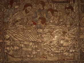 A great work of Byzantine textile art, the Epitaphios of Thessaloniki, which was used in the service of the Eucharist