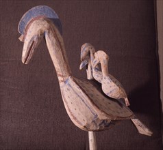 A Baga bird headdress, known as a Bemp, used by boys and young men