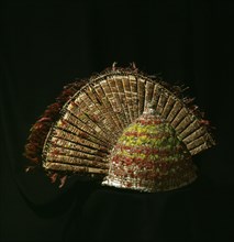 A Hawaiian featherwork helmet