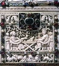 Detail of a carving on a casket