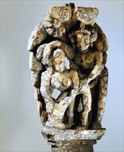 An erotic carving from a temple car