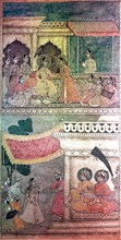 Illustrated manuscript depicting the wedding of Tana Shah