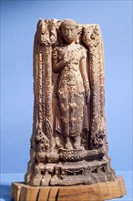 A temple carving of an unidentified Hindu goddess