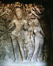 Temple sculpture at Elephanta